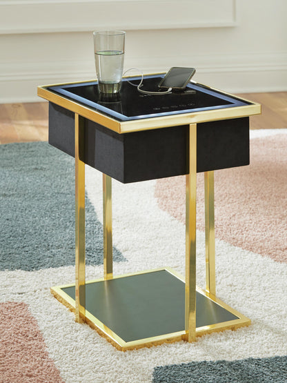 Rexwell Accent Table with Speaker - A4000681 - product view or room setting; only end table included (supplier image 6)