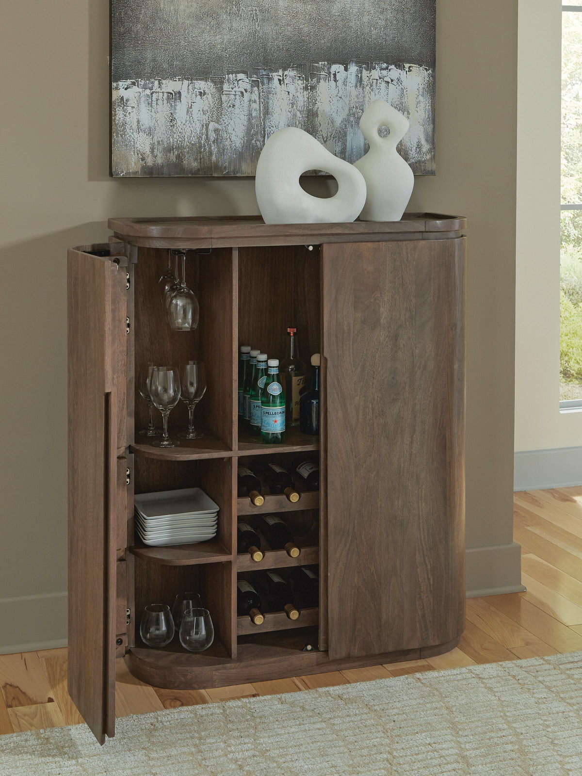 Landermont Bar Cabinet - A4000697 - product view or room setting; only accent cabinet included (supplier image 5)