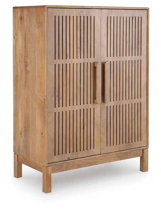 Pellamour Bar Cabinet - A4000698 - product view or room setting; only accent cabinet included (supplier image 1)