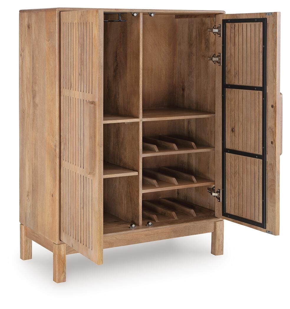 Pellamour Bar Cabinet - A4000698 - product view or room setting; only accent cabinet included (supplier image 3)