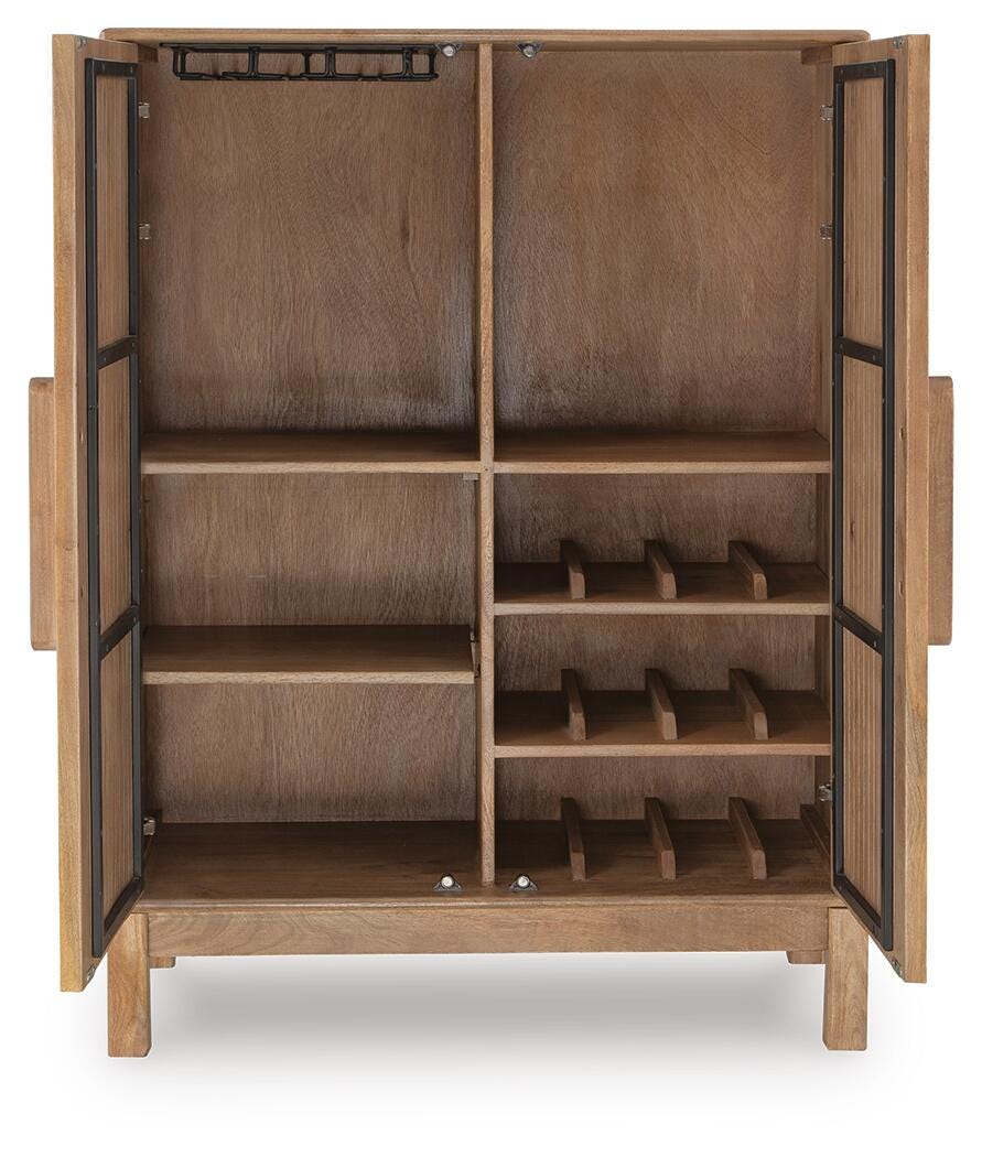 Pellamour Bar Cabinet - A4000698 - product view or room setting; only accent cabinet included (supplier image 5)