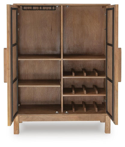 Pellamour Bar Cabinet - A4000698 - product view or room setting; only accent cabinet included (supplier image 5)