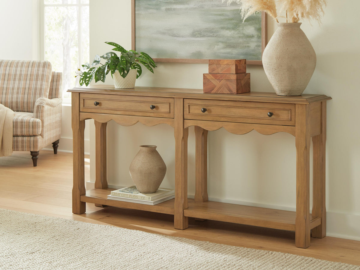 Whitmund Console Sofa Table - A4000732 - product view or room setting; only console table included (supplier image 2)
