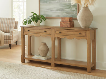 Whitmund Console Sofa Table - A4000732 - product view or room setting; only console table included (supplier image 2)