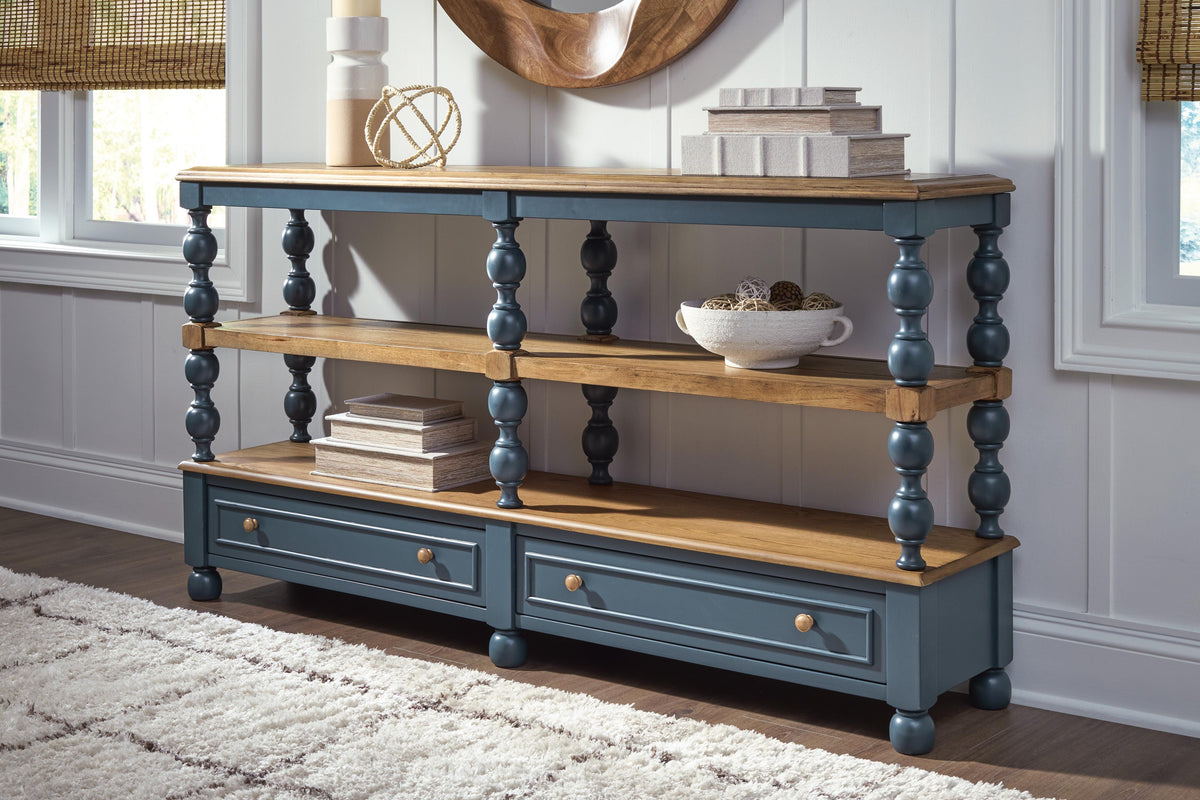 Finnworth Console Sofa Table - A4000734 - product view or room setting; only console table included (supplier image 2)