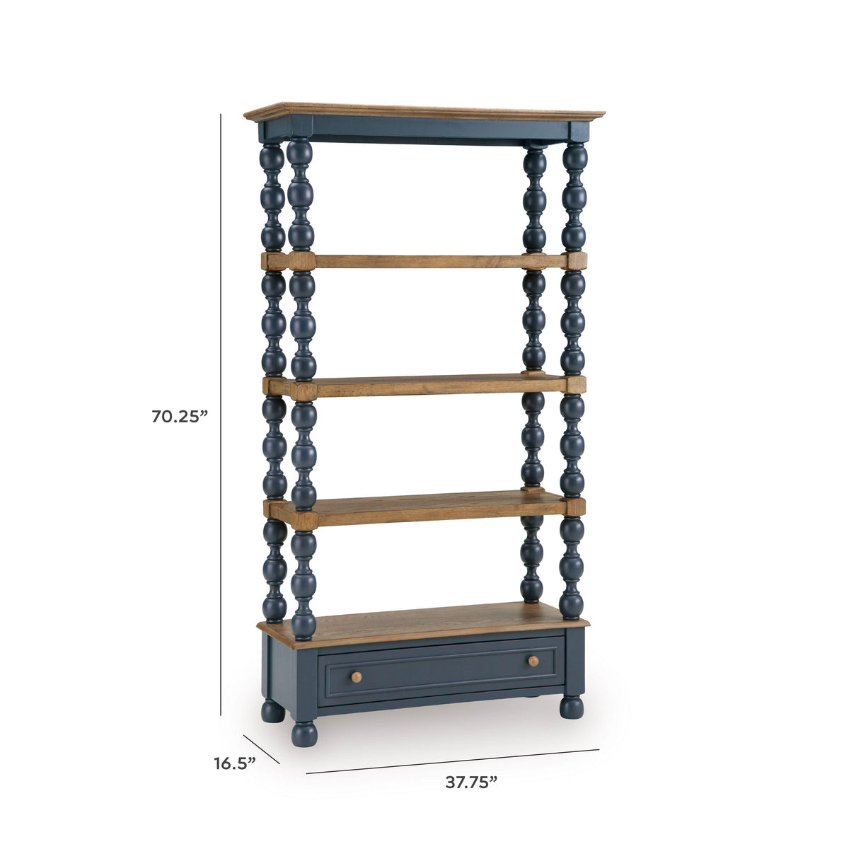 Finnworth 70" Bookcase - A4000735 - approximate manufacturer dimensions (supplier image 8)