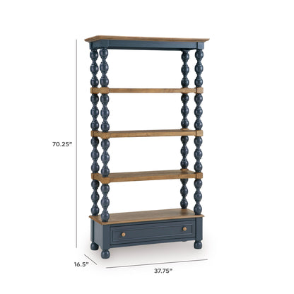 Finnworth 70" Bookcase - A4000735 - approximate manufacturer dimensions (supplier image 8)