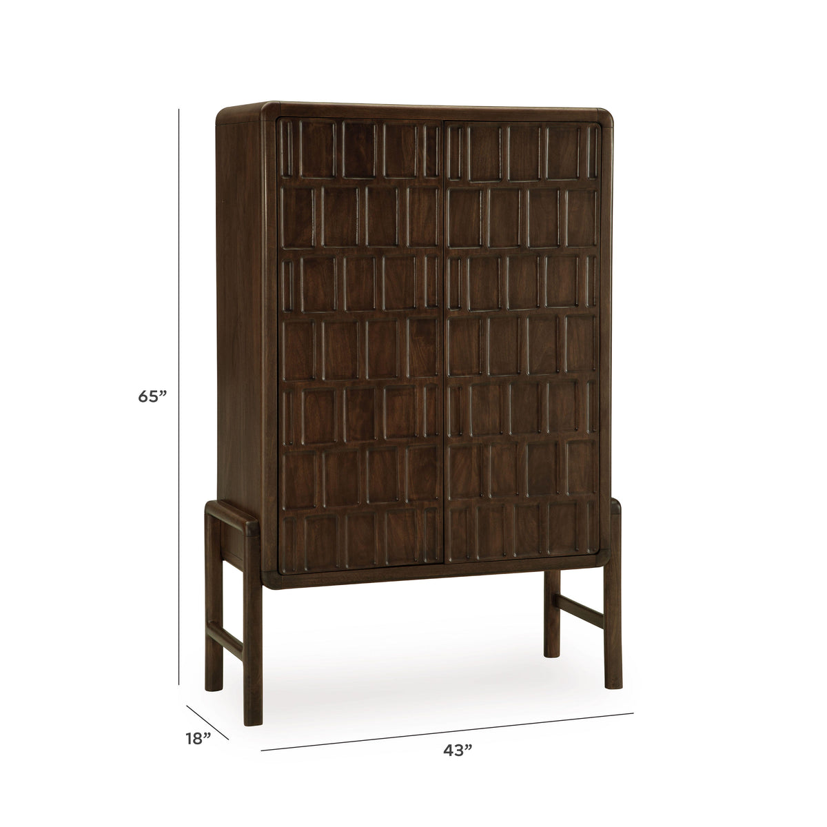 Dukestone Accent Cabinet - A4000745 - approximate manufacturer dimensions (supplier image 11)