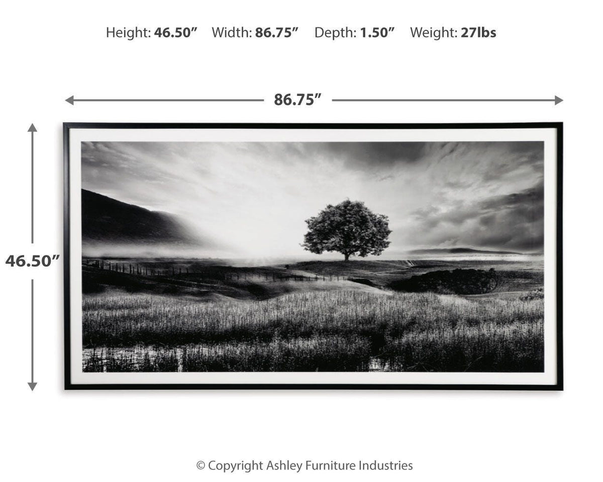 Deborland Wall Art - A8000341 - approximate manufacturer dimensions (supplier image 6)