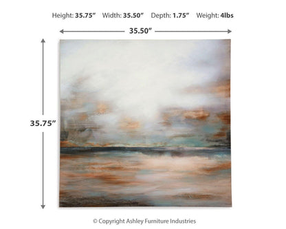 Weatheridge Wall Art - A8000355 - approximate manufacturer dimensions (supplier image 9)
