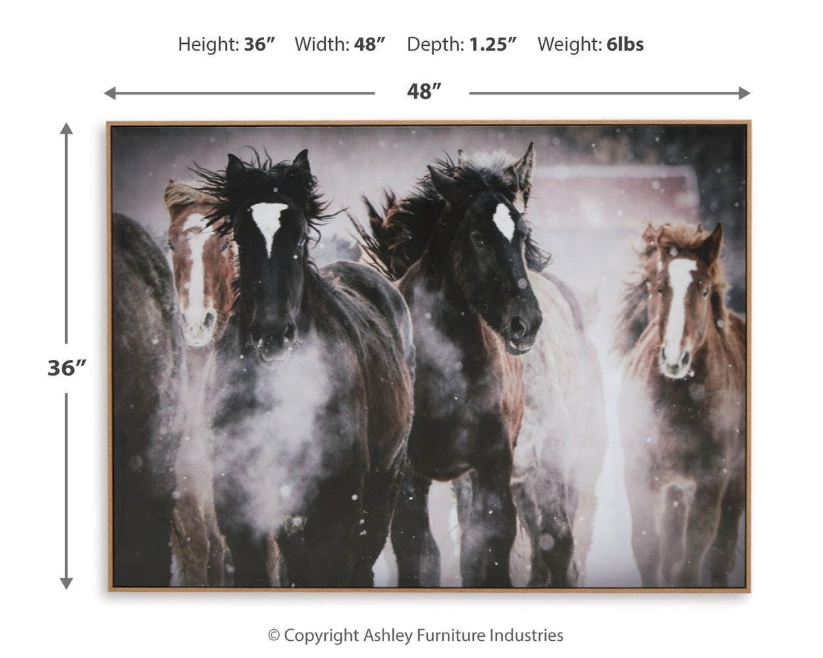 Chaseburn Wall Art - A8000380 - approximate manufacturer dimensions (supplier image 6)