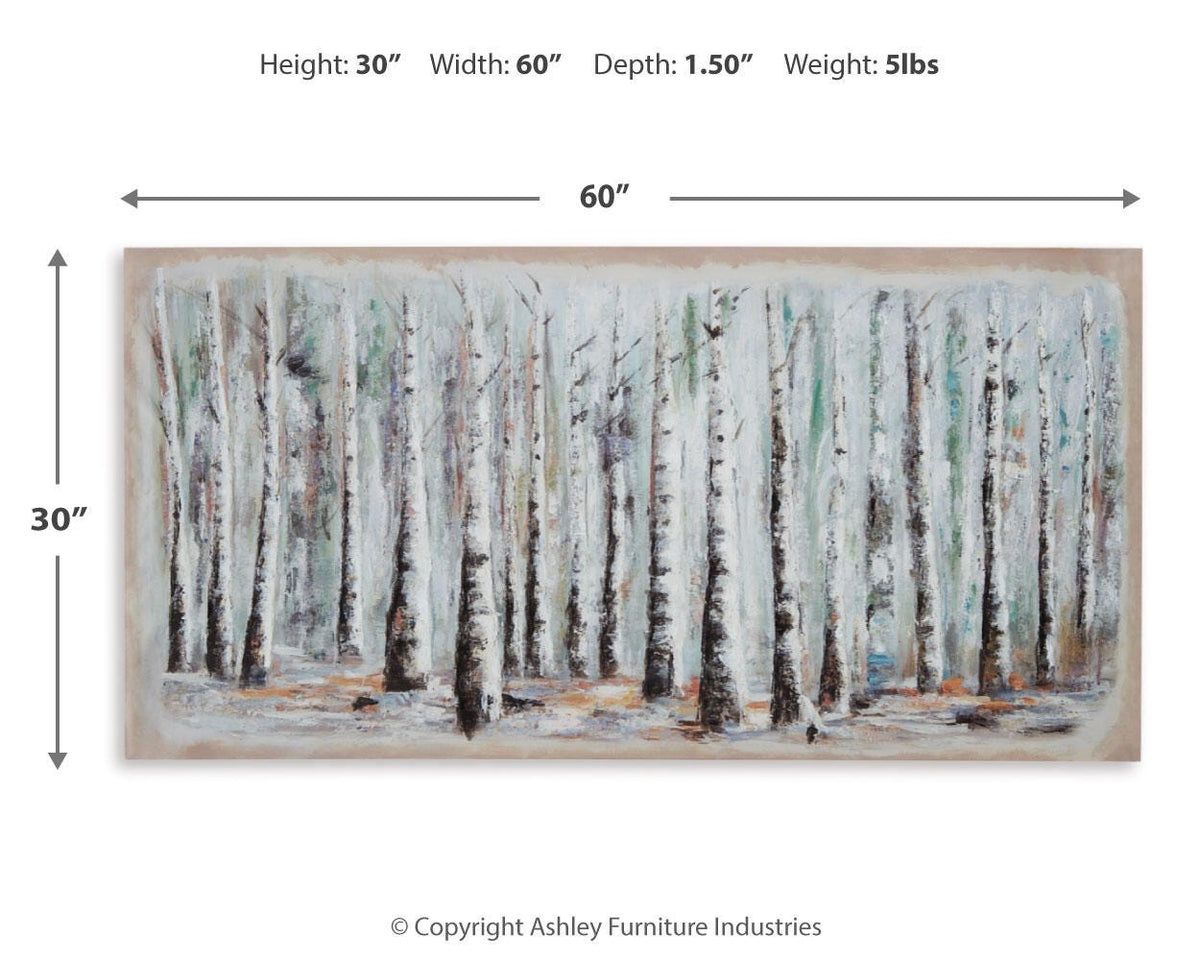 Calbert Wall Art - A8000392 - approximate manufacturer dimensions (supplier image 6)