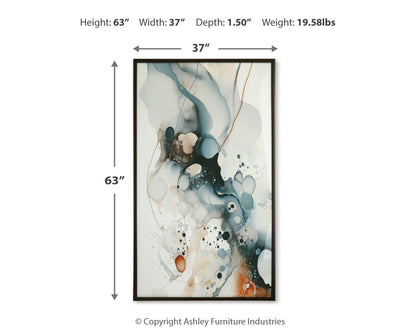 Foxenburg Wall Art - A8000432 - approximate manufacturer dimensions (supplier image 9)