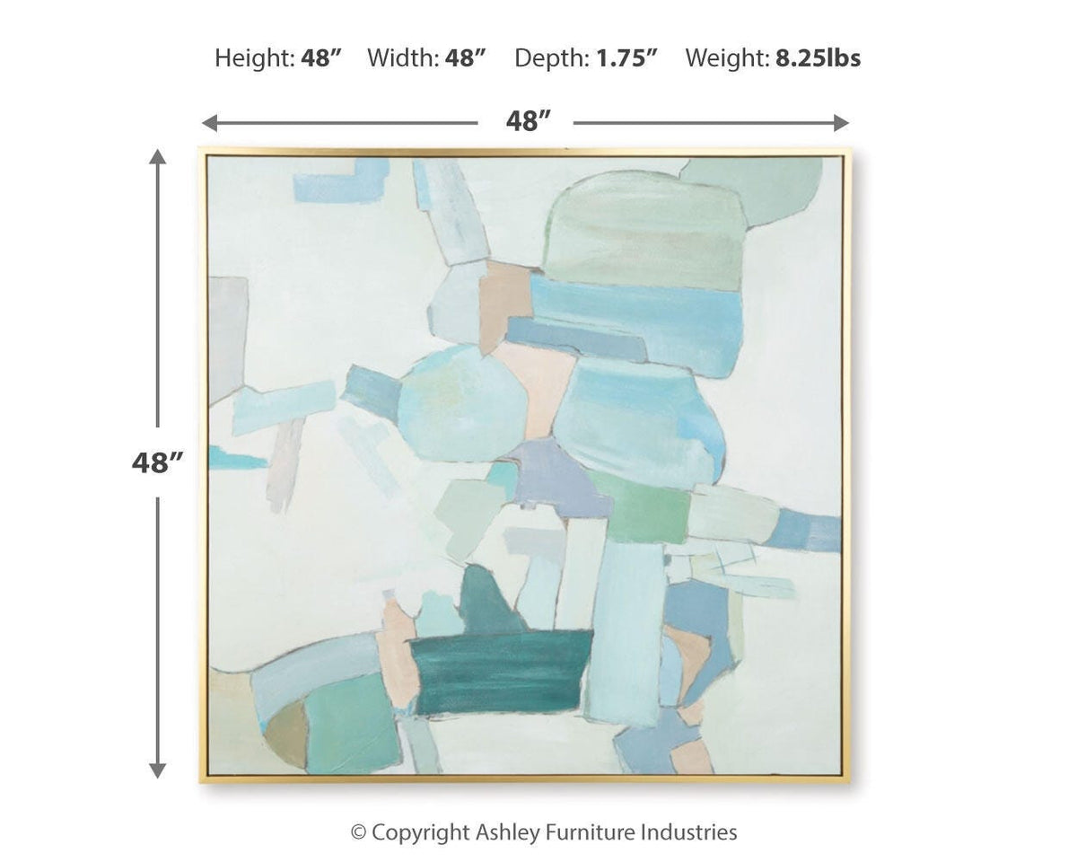 Wynburn Wall Art - A8000442 - approximate manufacturer dimensions (supplier image 9)