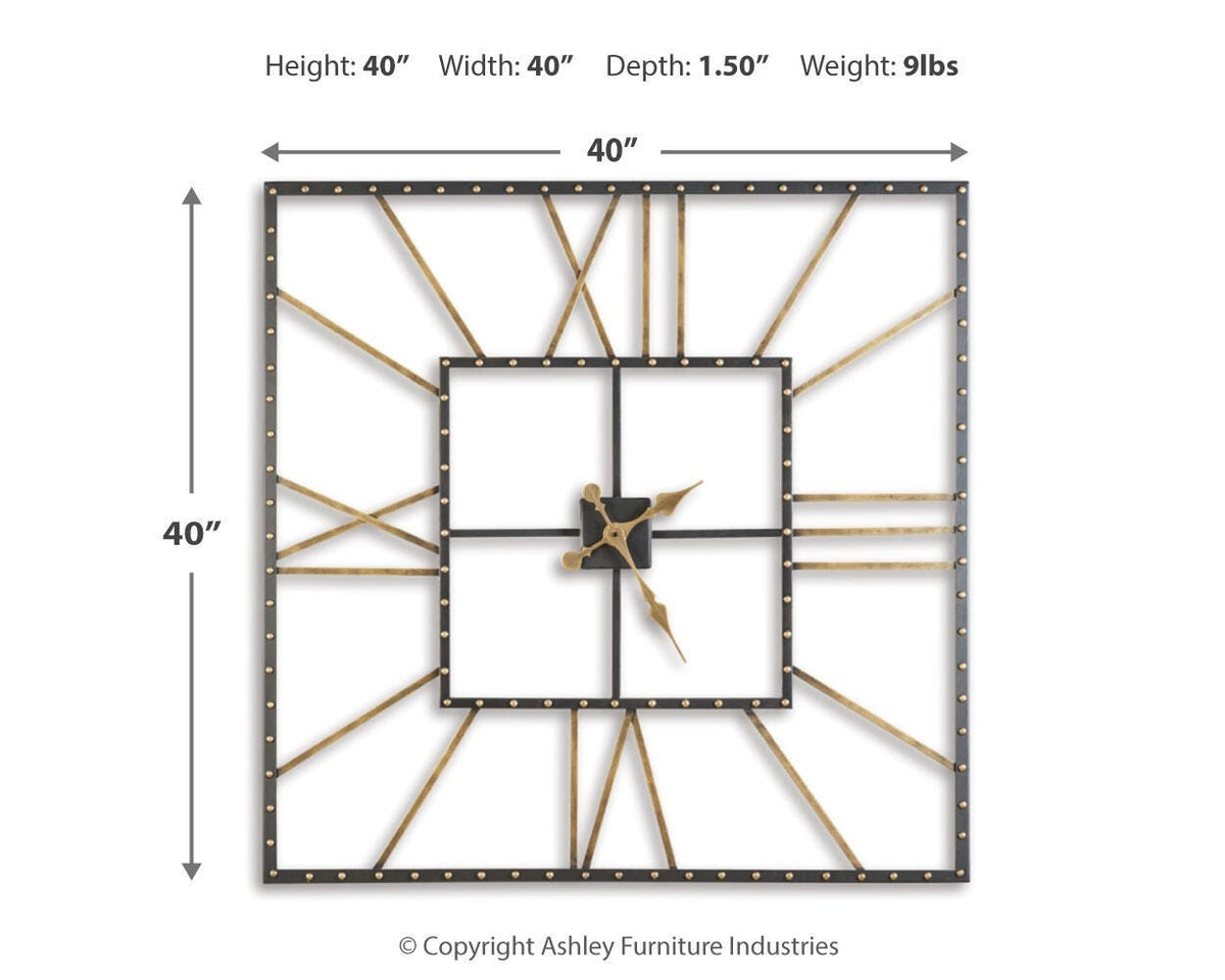 Thames Wall Clock - A8010112 - approximate manufacturer dimensions (supplier image 3)