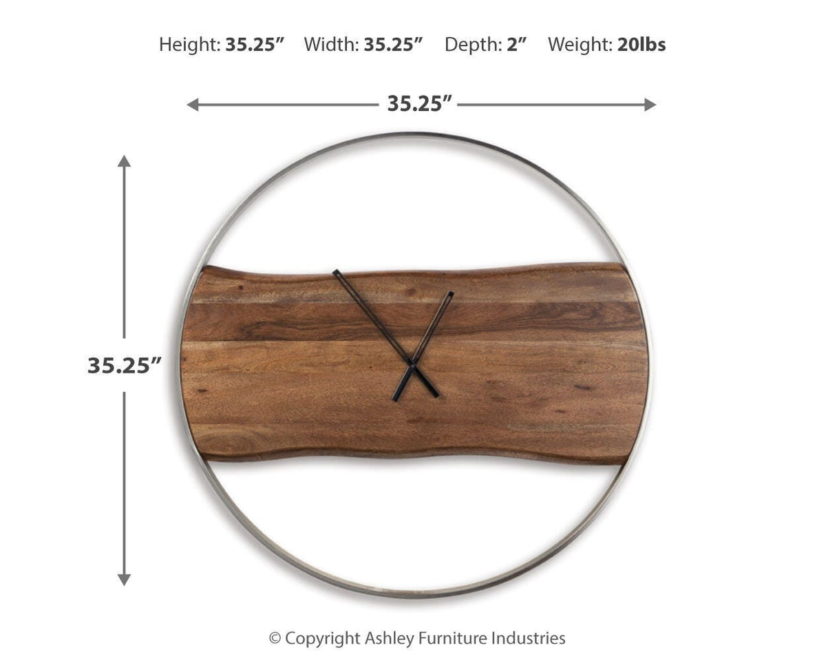 Panchali Wall Clock - A8010198 - approximate manufacturer dimensions (supplier image 5)