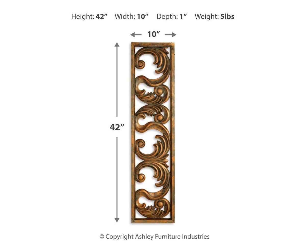 Candelario Wall Decor - A8010286 - approximate manufacturer dimensions (supplier image 7)