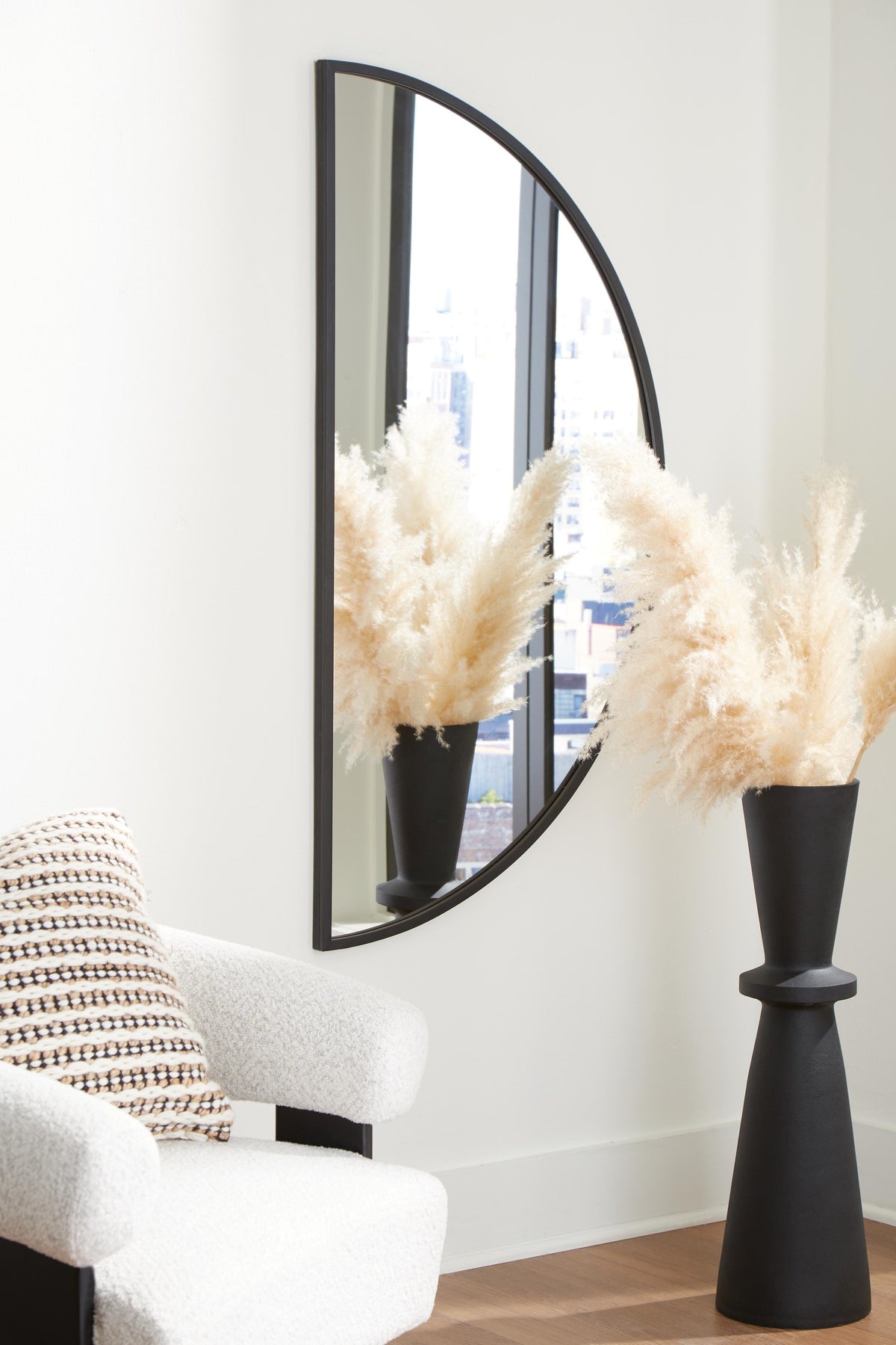 Denlow Accent Mirror - A8010333 - product view or room setting; only mirror included (supplier image 2)