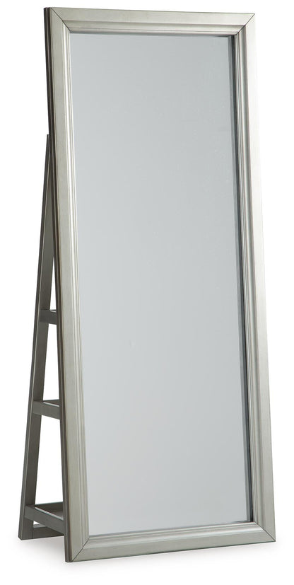 Evesen Floor Standing Mirror/Storage - A8010380 - product view or room setting; only mirror included (supplier image 1)
