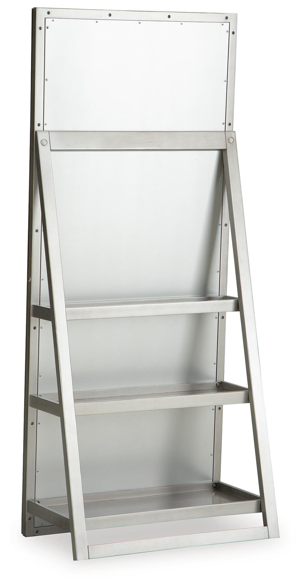 Evesen Floor Standing Mirror/Storage - A8010380 - product view or room setting; only mirror included (supplier image 4)