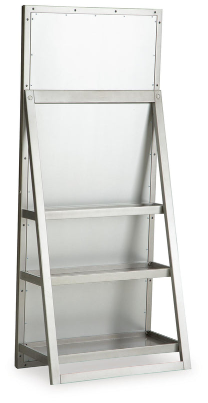 Evesen Floor Standing Mirror/Storage - A8010380 - product view or room setting; only mirror included (supplier image 4)