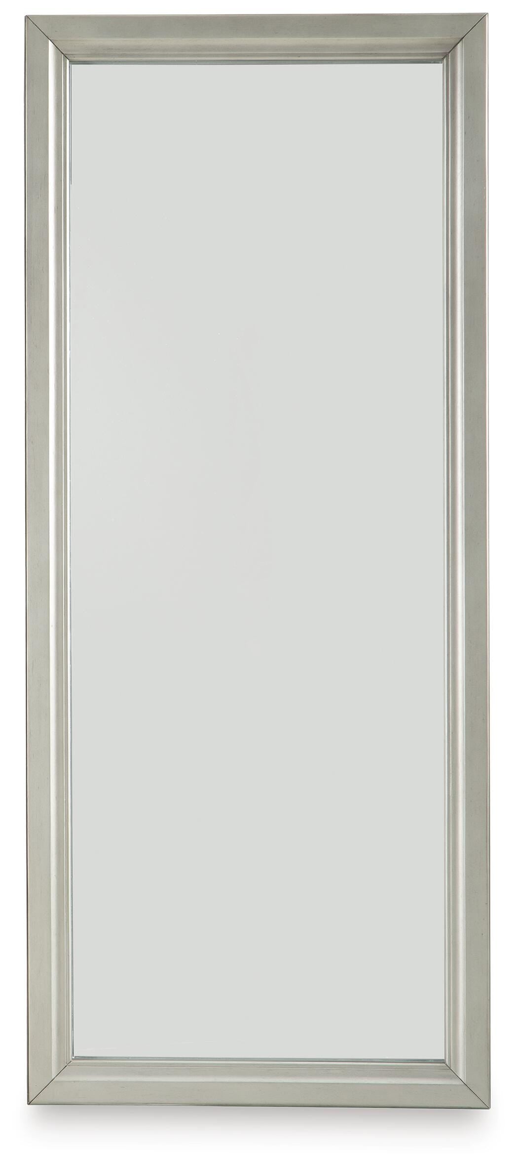 Evesen Floor Standing Mirror/Storage - A8010380 - product view or room setting; only mirror included (supplier image 3)