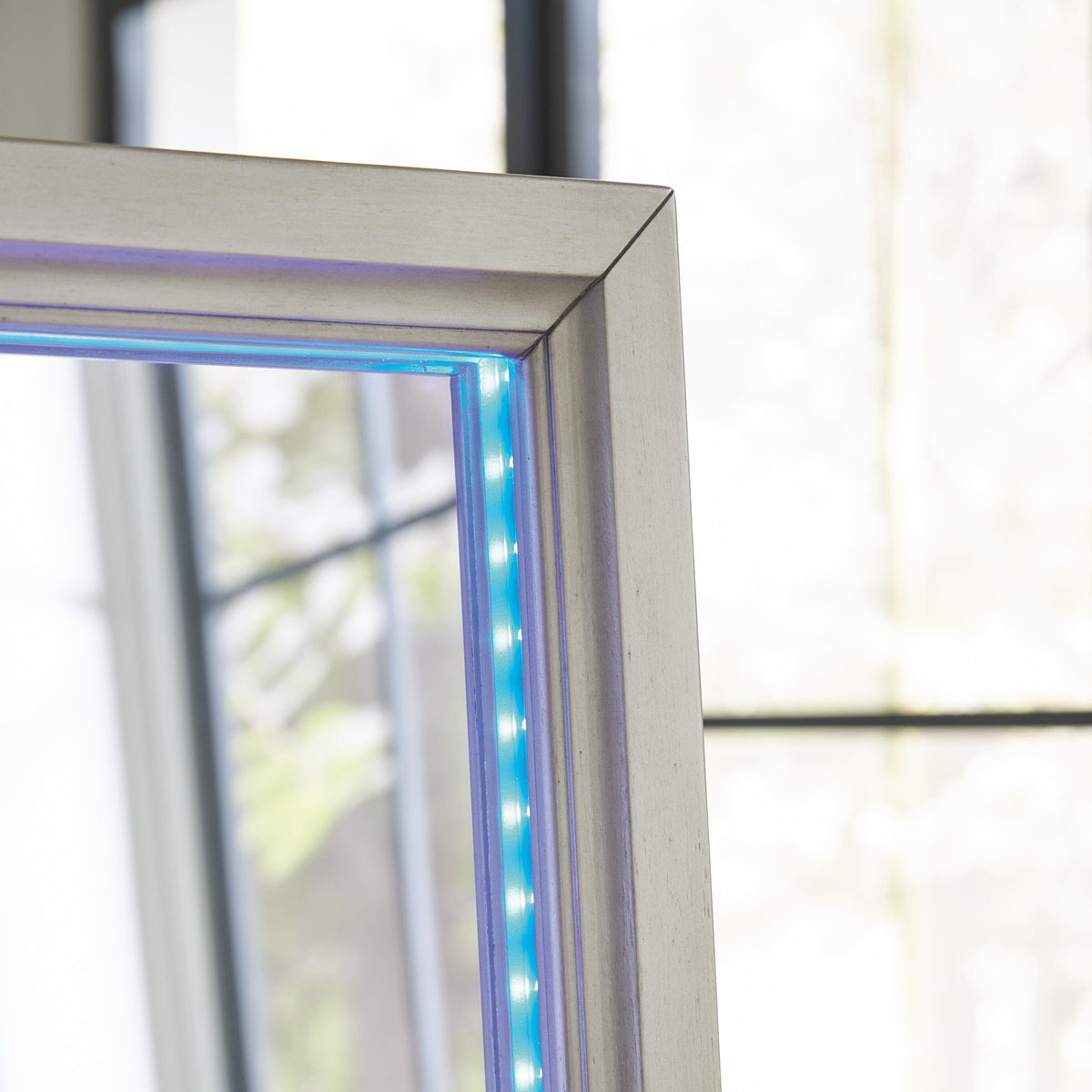 Evesen Floor Standing Mirror/Storage - A8010380 - product view or room setting; only mirror included (supplier image 10)