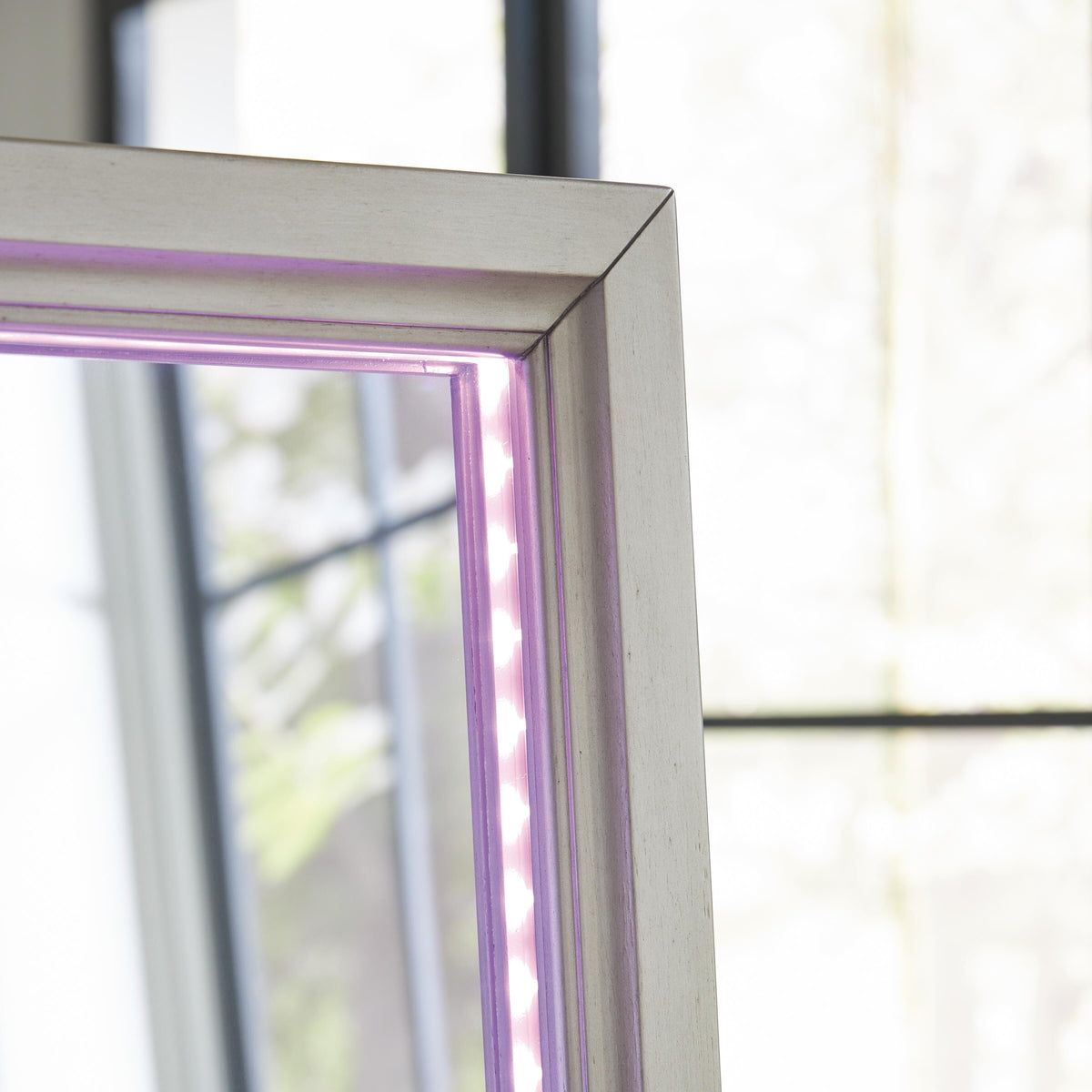 Evesen Floor Standing Mirror/Storage - A8010380 - product view or room setting; only mirror included (supplier image 16)