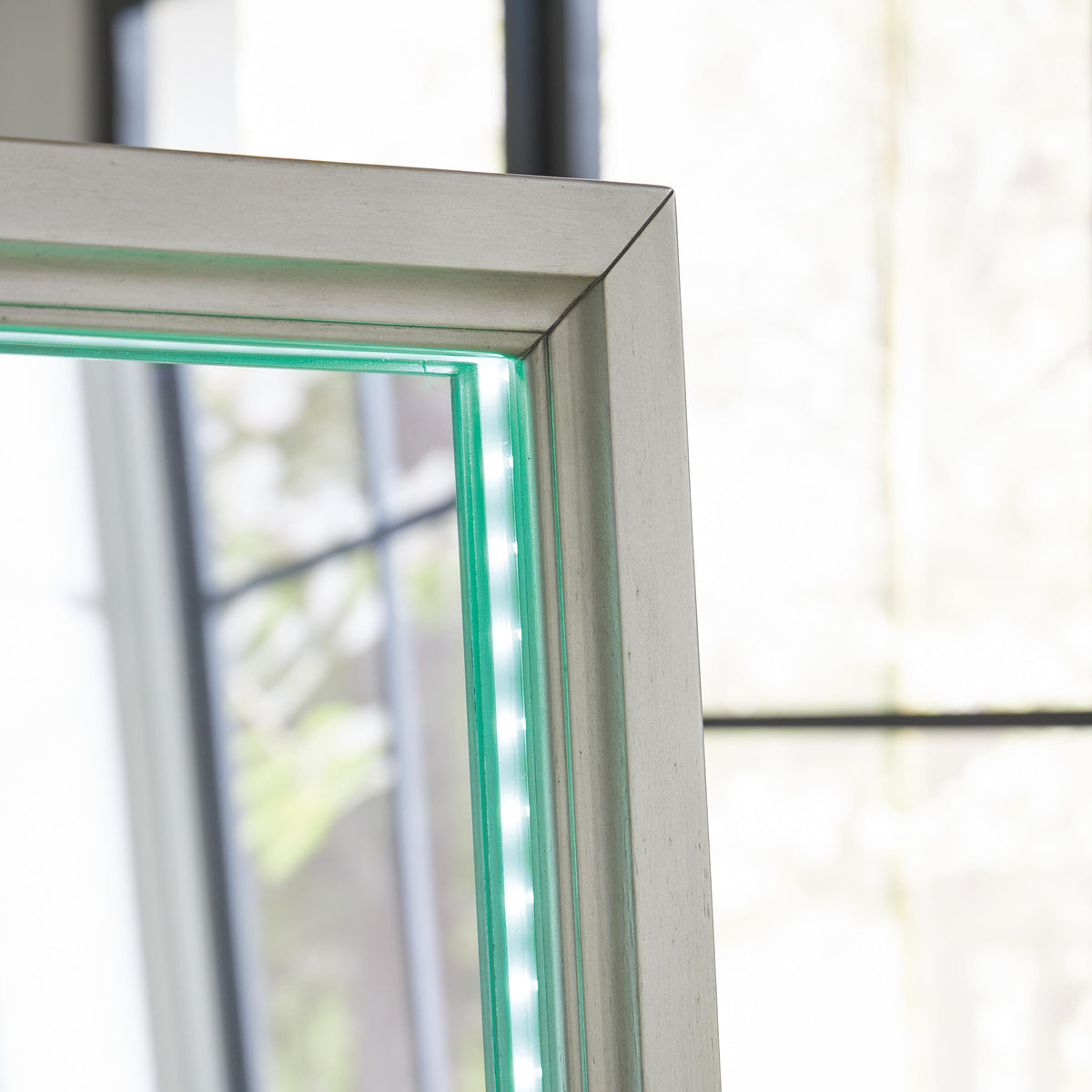 Evesen Floor Standing Mirror/Storage - A8010380 - product view or room setting; only mirror included (supplier image 19)