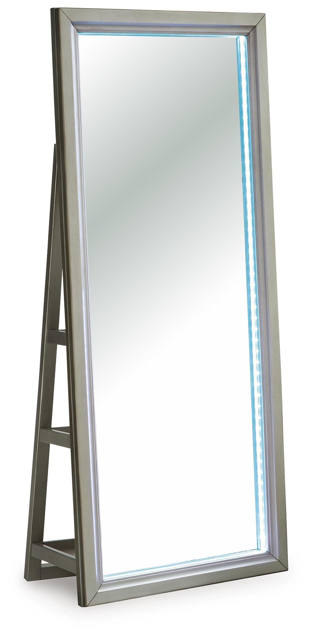 Evesen Floor Standing Mirror/Storage - A8010380 - product view or room setting; only mirror included (supplier image 11)