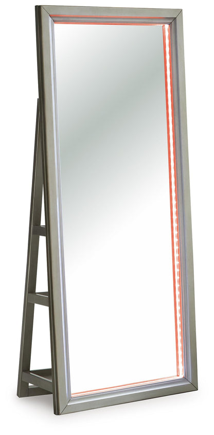 Evesen Floor Standing Mirror/Storage - A8010380 - product view or room setting; only mirror included (supplier image 20)
