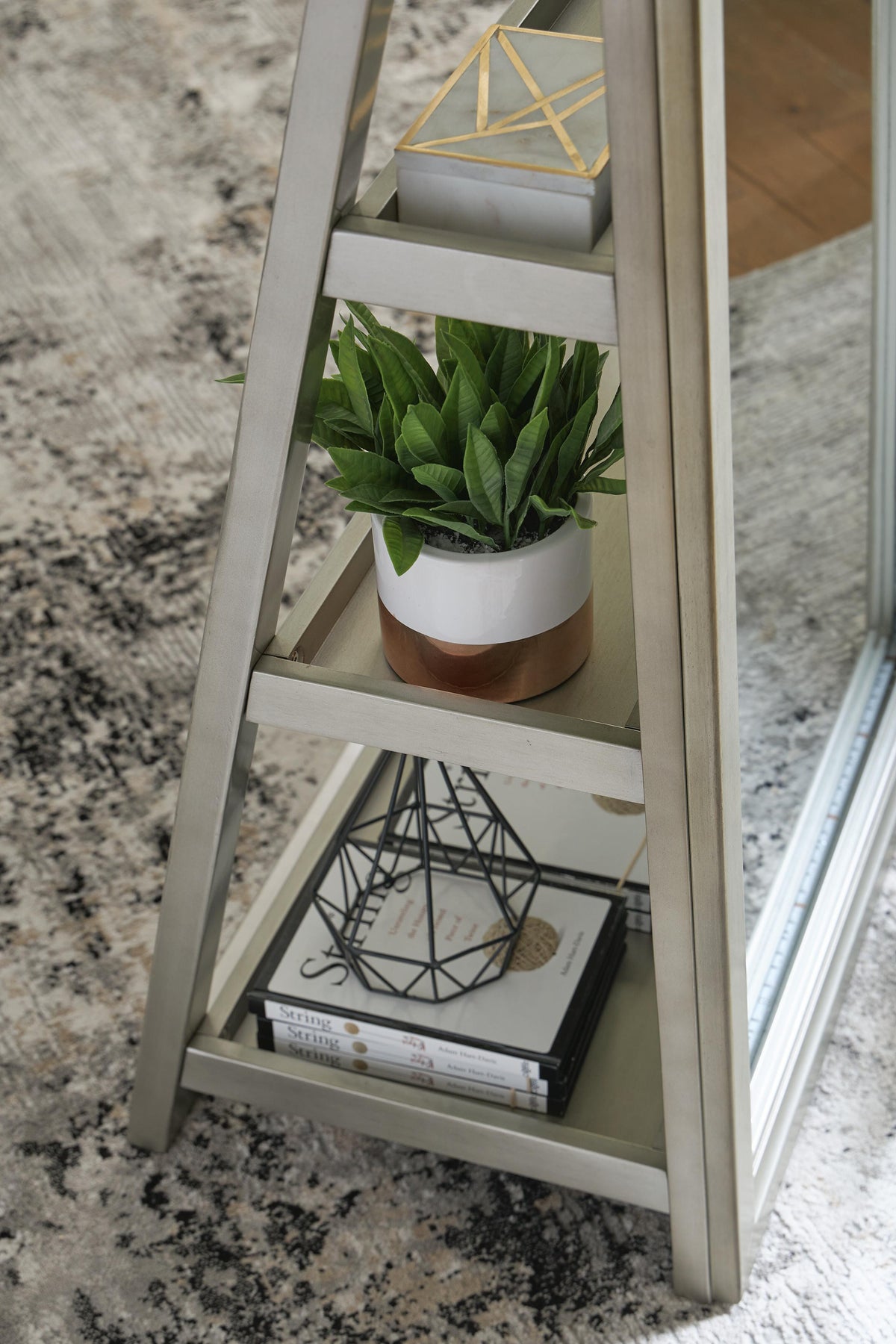 Evesen Floor Standing Mirror/Storage - A8010380 - finish or detail (supplier image 6)