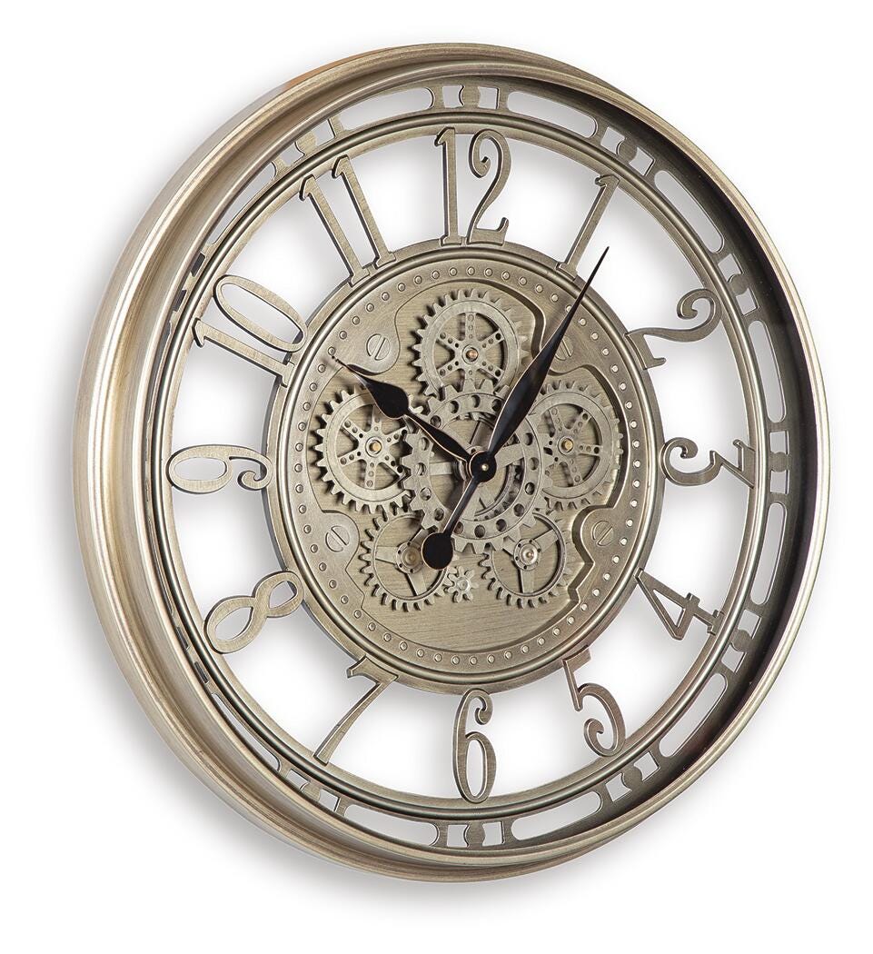 Gilover Wall Clock - A8010386 - product view or room setting; only clock included (supplier image 3)