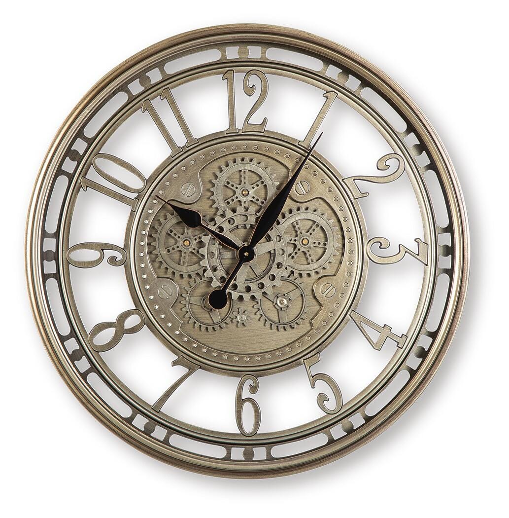 Gilover Wall Clock - A8010386 - product view or room setting; only clock included (supplier image 1)