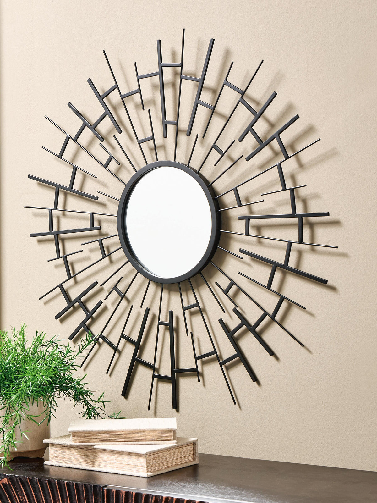 Garrenworth Accent Mirror - A8010391 - product view or room setting; only mirror included (supplier image 2)