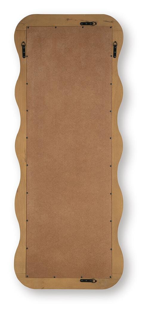 Ellisonville Floor Mirror - A8010413 - product view or room setting; only mirror included (supplier image 5)