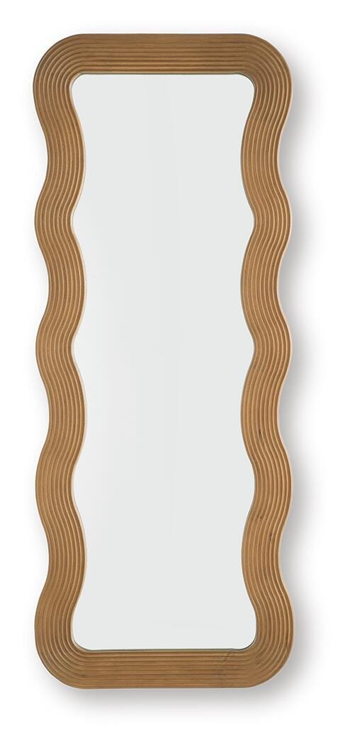 Ellisonville Floor Mirror - A8010413 - product view or room setting; only mirror included (supplier image 1)