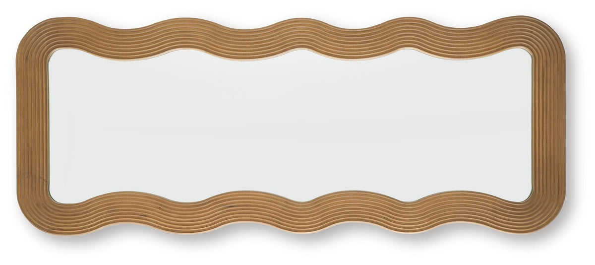 Ellisonville Floor Mirror - A8010413 - product view or room setting; only mirror included (supplier image 4)