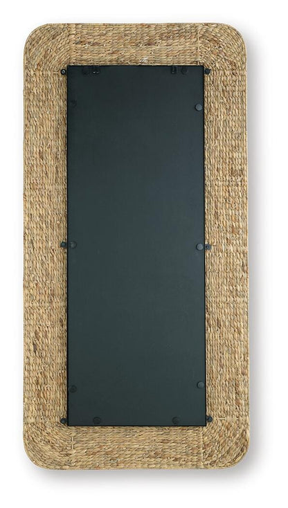 Norigan Floor Mirror - A8010438 - product view or room setting; only mirror included (supplier image 4)