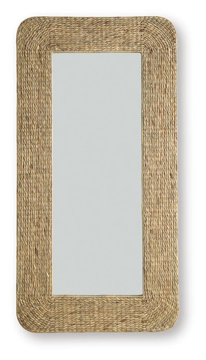 Norigan Floor Mirror - A8010438 - product view or room setting; only mirror included (supplier image 1)