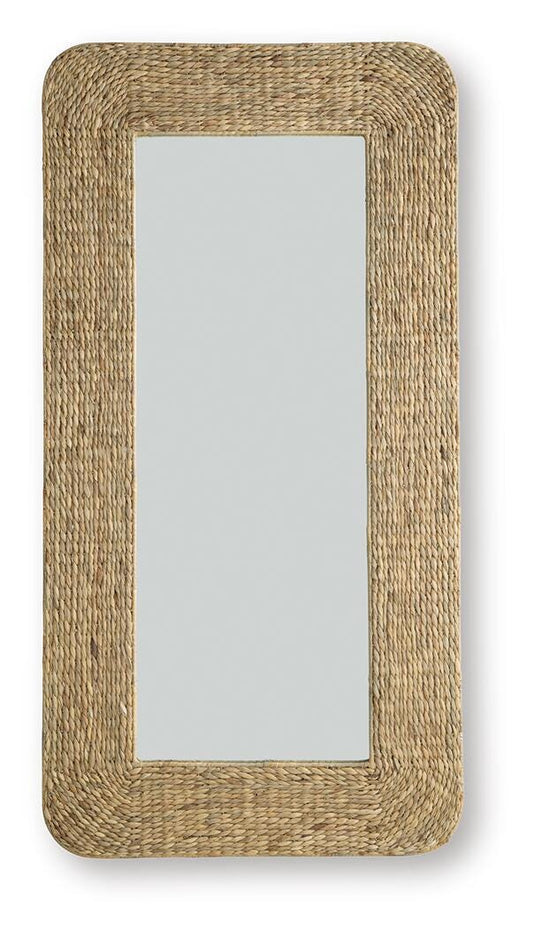 Norigan Floor Mirror - A8010438 - product view or room setting; only mirror included (supplier image 1)