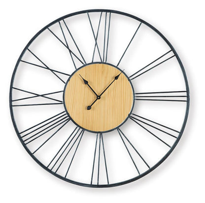 Brockett Wall Clock - A8010452 - product view or room setting; only clock included (supplier image 1)