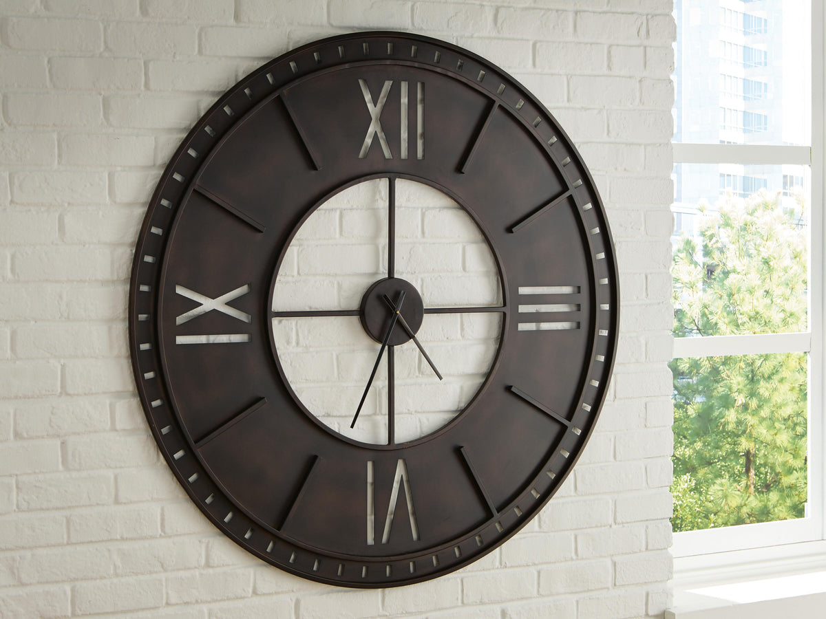 Lytle Wall Clock - A8010453 - product view or room setting; only clock included (supplier image 2)