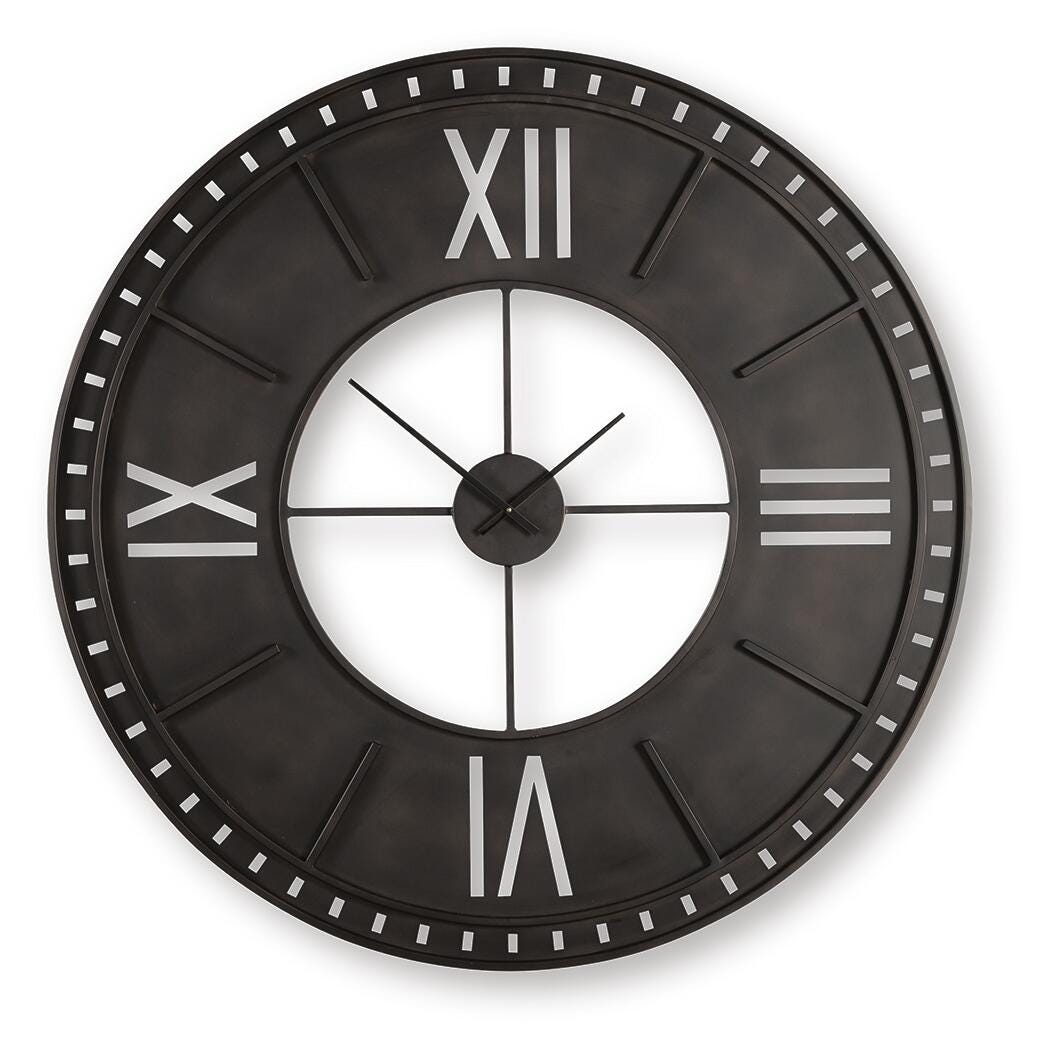 Lytle Wall Clock - A8010453 - product view or room setting; only clock included (supplier image 1)
