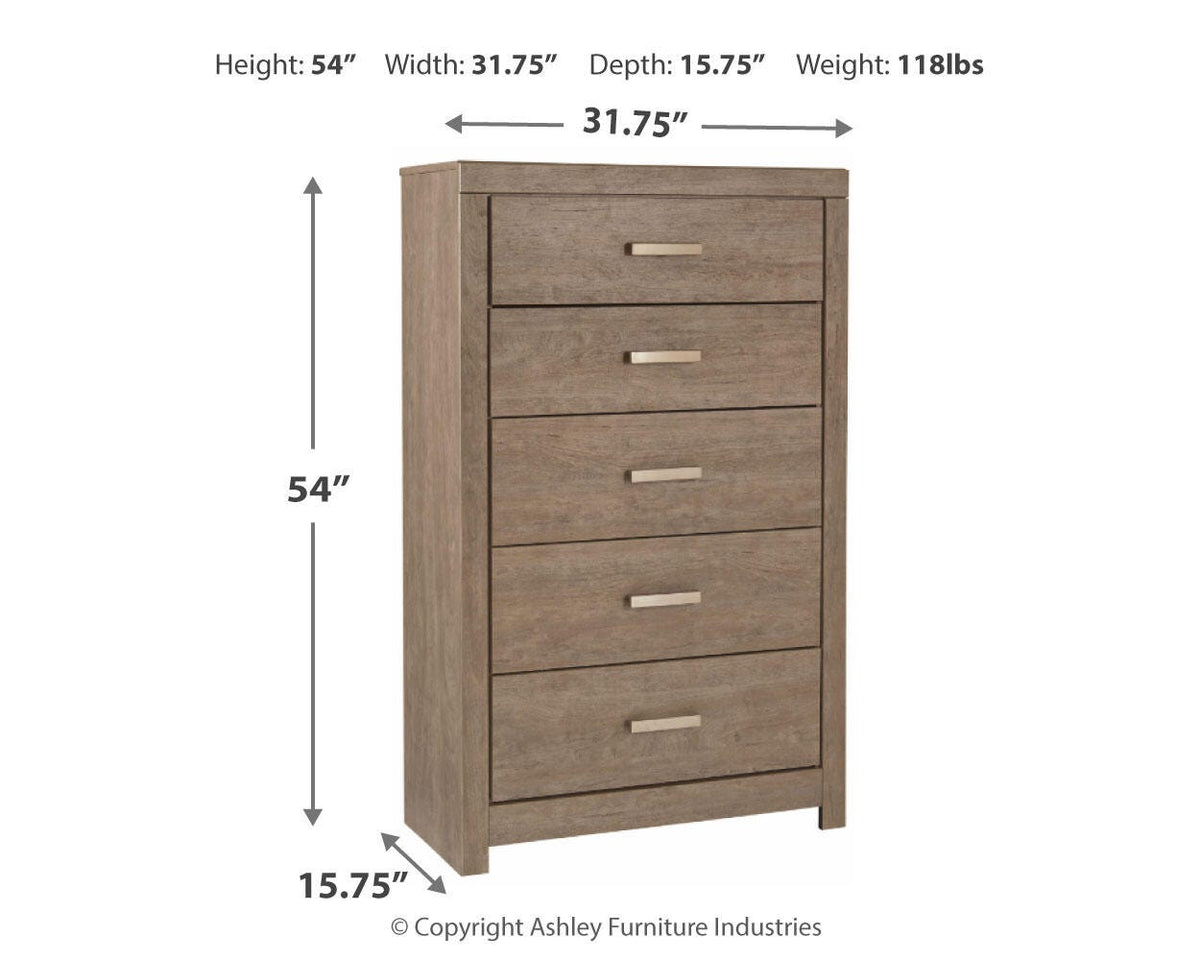 Culverbach Chest of Drawers - B070-46 - approximate manufacturer dimensions (supplier image 5)