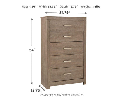 Culverbach Chest of Drawers - B070-46 - approximate manufacturer dimensions (supplier image 5)