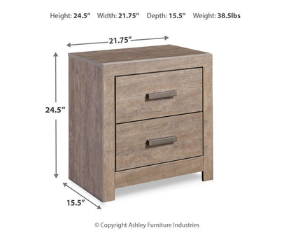 Culverbach Nightstand - B070-92 - approximate manufacturer dimensions (supplier image 4)
