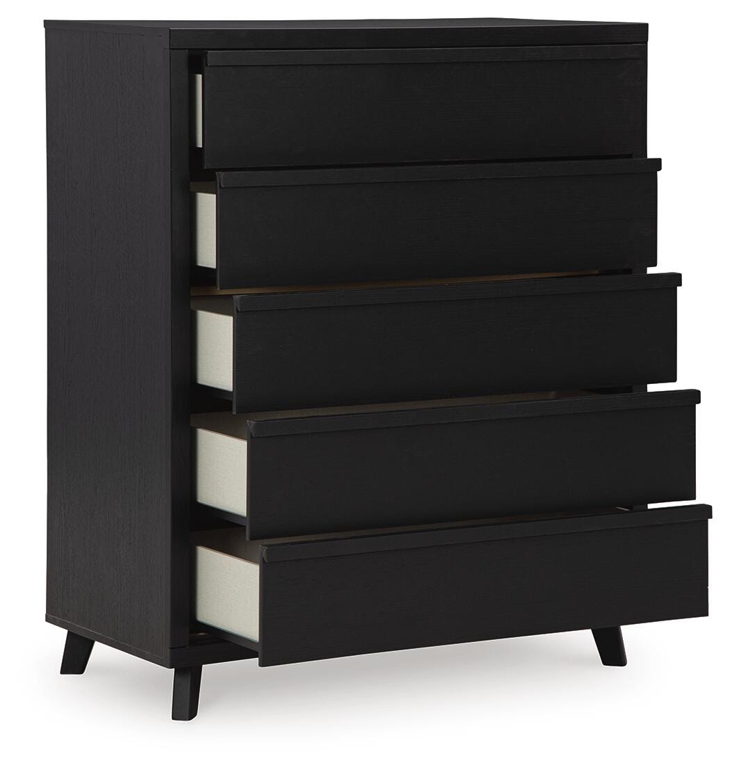 Danziar Wide Chest of Drawers - B1013-345 - product view or room setting; only chest included (supplier image 3)