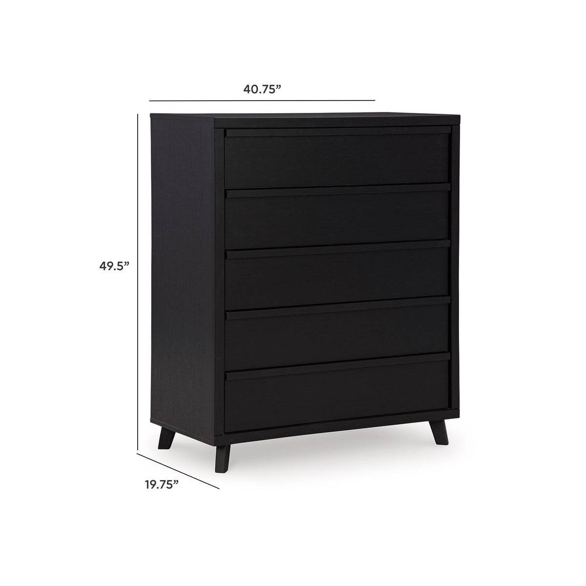 Danziar Wide Chest of Drawers - B1013-345 - approximate manufacturer dimensions (supplier image 9)