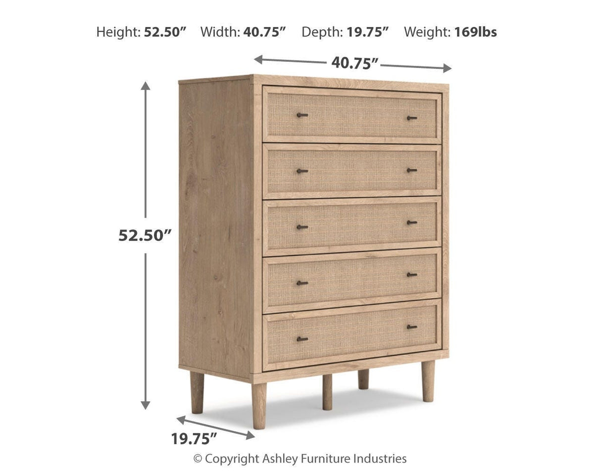 Cielden Chest of Drawers - B1199-345 - approximate manufacturer dimensions (supplier image 12)